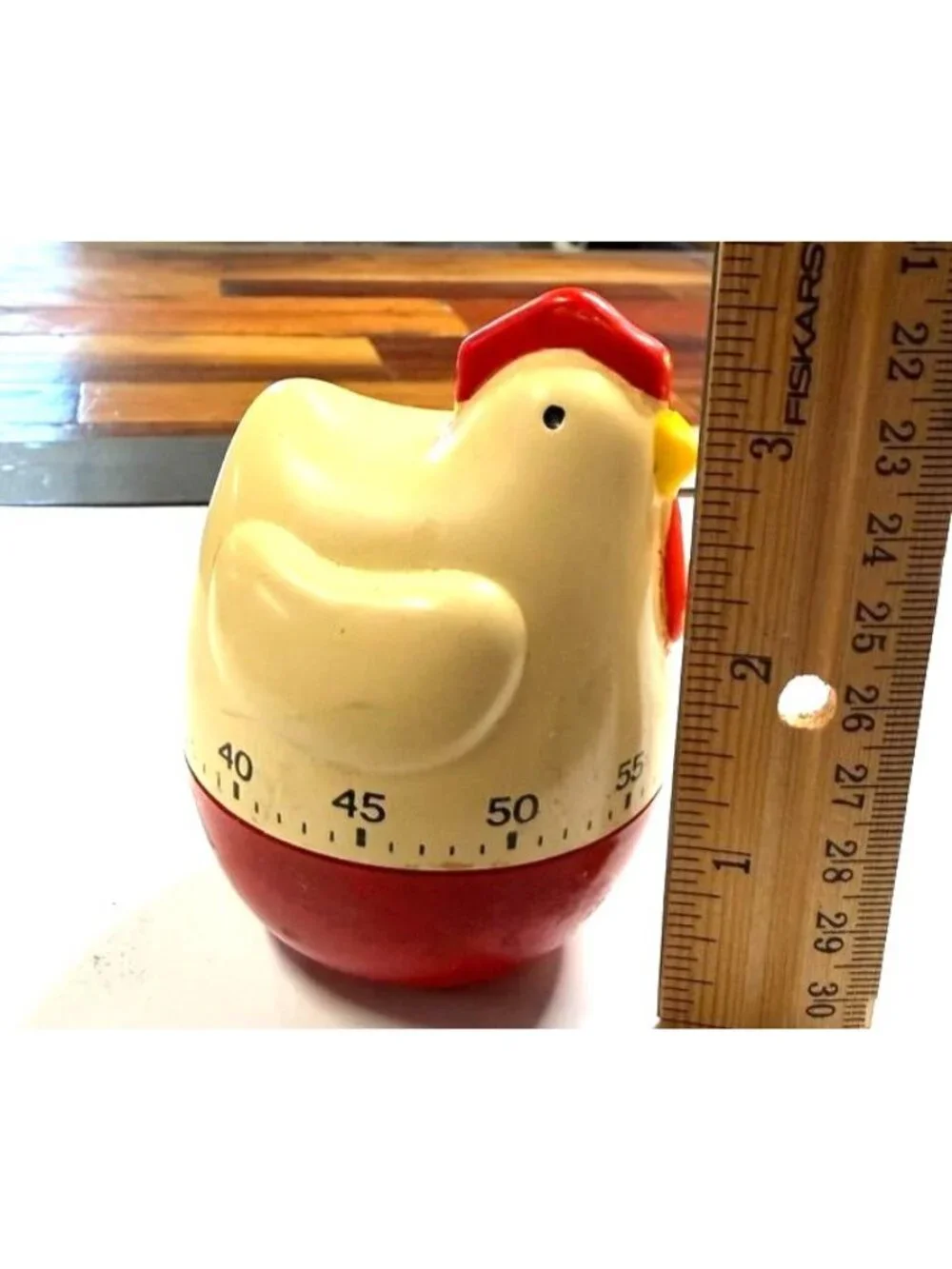 Vintage Chicken Hen Kitchen Timer 60 Minute Mechanical Windup Farmhouse Decor